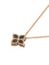18kt rose gold diamond Princess Flower necklace
